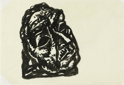 Kopf eines Mannes, schräg nach rechts oben blickend von Leo Gestel