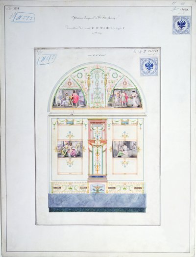 Wandgestaltung für die Eremitage, St. Petersburg, um 1840 von Leo von Klenze
