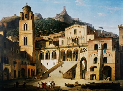 Platz vor der Kathedrale von Amalfi von Leo von Klenze