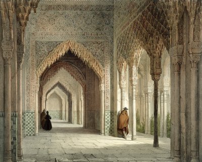 Der Gerichtssaal der Alhambra, Granada, 1853 von Leon Auguste Asselineau