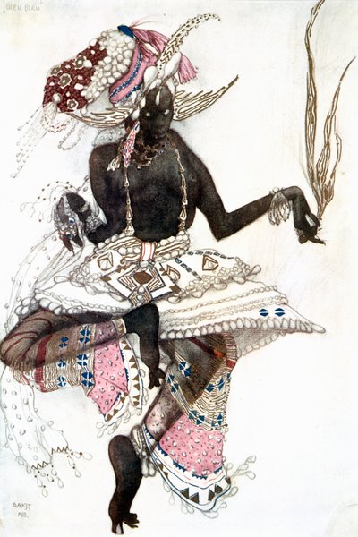 Bayadere-Kostümentwurf für Le Dieu Bleu Der Blaue Gott, 1911 von Leon Bakst