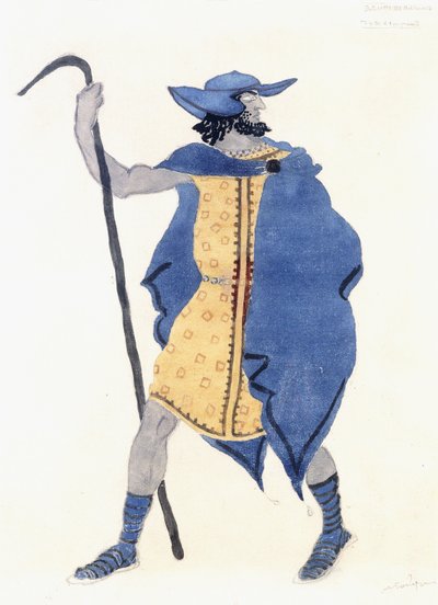 Kostümentwurf für Ödipus in Kolonnus - der Fremde, ca. 1899-1909 von Leon Bakst