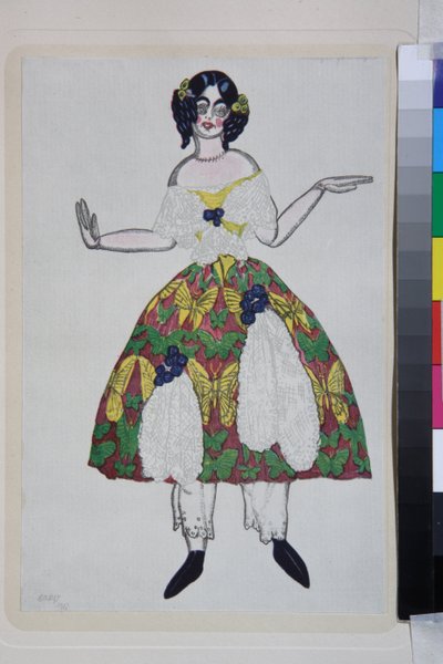 Kostüm für das Ballett „Die magische Spielzeugladen“ von Gioachino Rossini von Leon Bakst