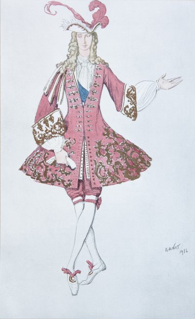 Page der Prinzessin. Kostümentwurf für das Ballett Dornröschen von P. Tschaikowsky von Leon Bakst