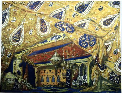 Bühnenbild für das Ballett Scheherazade von N. Rimski-Korsakow von Leon Bakst