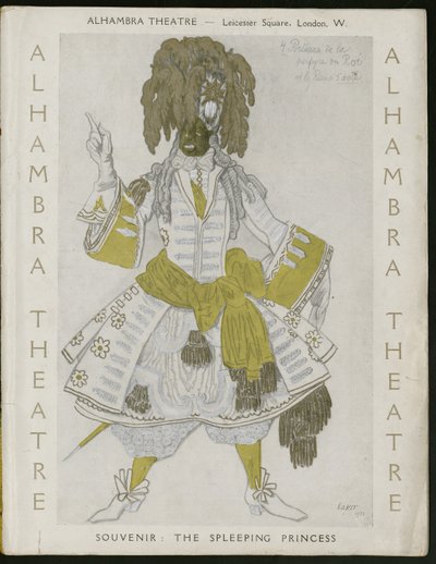 Titelseite des Souvenirprogramms für Ballets Russes von Leon Bakst