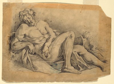 Bacchus schlafend (nach Poussin) von Leon Dabo