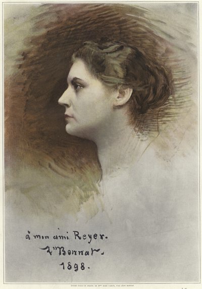 Studie für ein Profil von Rose Caron von Leon Joseph Florentin Bonnat