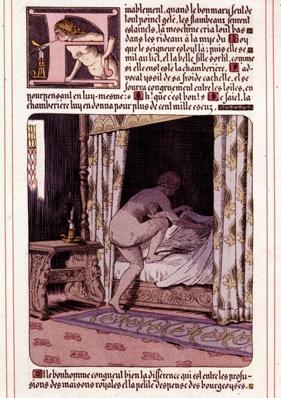 Illustration des Romans „La Mye du Roy“ von Honoré de Balzac von Leon Lebegue