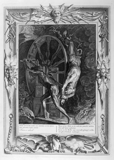 Ixion wurde aus dem Olymp verbannt und von einem Blitz getroffen von Leonard Gaultier
