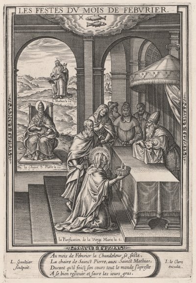 Die Feste des Monats Februar (Februar: die Reinigung der Jungfrau) von Leonard Gaultier
