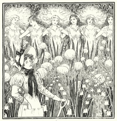 Fräulein Mary, ganz im Gegenteil, wie wächst dein Garten? (Gravur) von Leonard Leslie Brooke