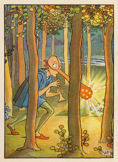 Der Dong mit einer leuchtenden Nase (Farblithografie) von Leonard Leslie Brooke