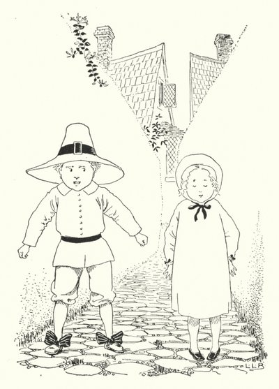 Es gab einen kleinen Jungen und ein kleines Mädchen, die in einer Gasse lebten von Leonard Leslie Brooke