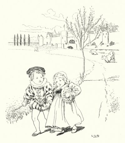 Zum Markt, zum Markt, um ein Pflaumenbrötchen zu kaufen von Leonard Leslie Brooke