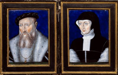 Porträt von Claude de Lorraine (1496-1550), Herzog von Guise und Antoinette von Bourbon Vendome (1494-1583), seine Frau von Leonard Limosin