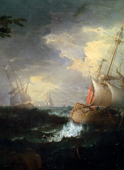 Stürmische See, Detail von Leonardo Coccorante