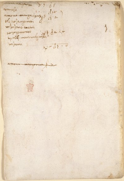Haushaltsabrechnungen (nicht von Leonardo) (1504), aus 