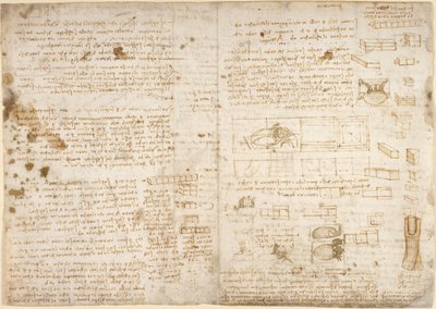 Notizen, Diagramme und Skizzen aus dem 