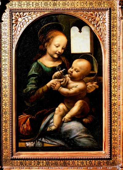 Madonna mit einer Blume, Madonna Benois, 1478 von Leonardo da Vinci