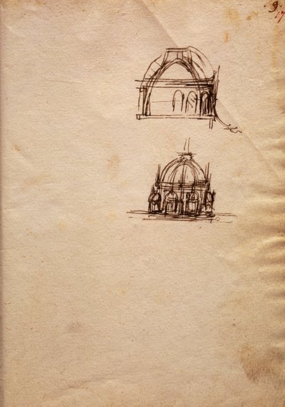 Studien für die Laterne der Kathedrale, aus Codex Trivulzianus von Leonardo da Vinci