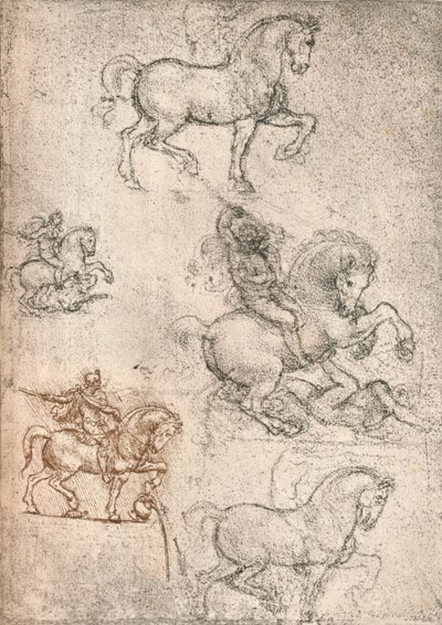 Studie für das Sforza-Denkmal, ca. 1482-ca. 1499 1883 von Leonardo da Vinci