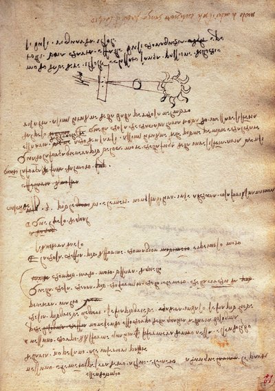 Studie der Technik zur Beobachtung der Sonnenfinsternis, Codex Trivulzianus von Leonardo da Vinci