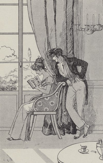 Claire liest Robinson von Leonce Burret
