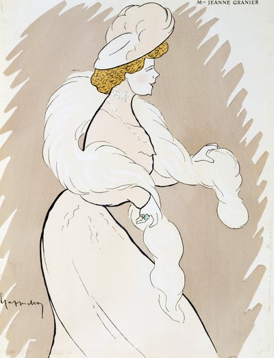 Schauspielerin Jeanne Granier, Zeichnung von Leonetto Cappiello von Leonetto Cappiello