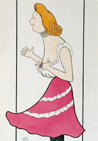 Schauspielerin Mademoiselle Cassive in La Dame de Chez Maxim, von Georges Feydeau, Karikatur von 1899 von Leonetto Cappiello von Leonetto Cappiello