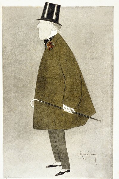Jacques Doucet (1853-1929), französischer Modedesigner, bekannt für seine eleganten Kleider, gefertigt aus zarten durchsichtigen Materialien in überlagerten Pastellfarben. von Leonetto Cappiello