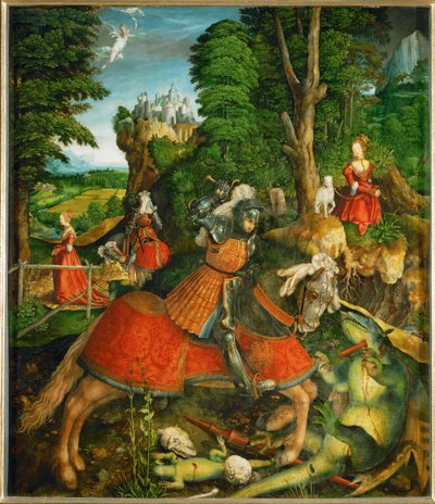 Sankt Georg kämpft gegen den Drachen von Leonhard Beck