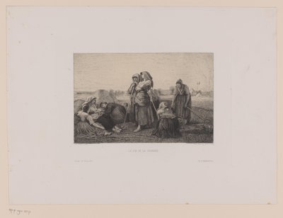 Bäuerinnen auf dem Feld am Ende des Arbeitstages von Leopold Flameng
