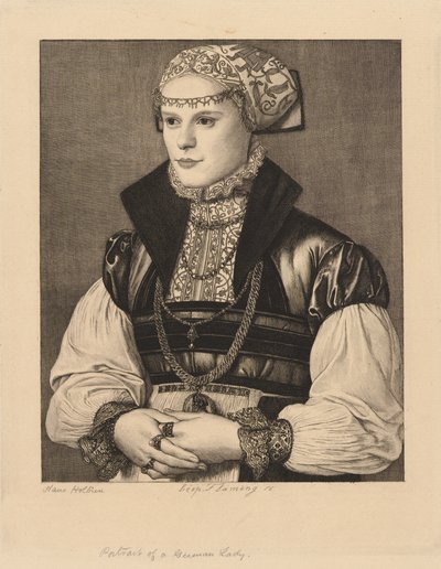 Porträt einer deutschen Dame von Leopold Flameng