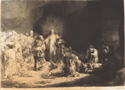 Christus predigt (Die Hundert-Gulden-Blatt) von Leopold Flameng after Rembrandt van Rijn