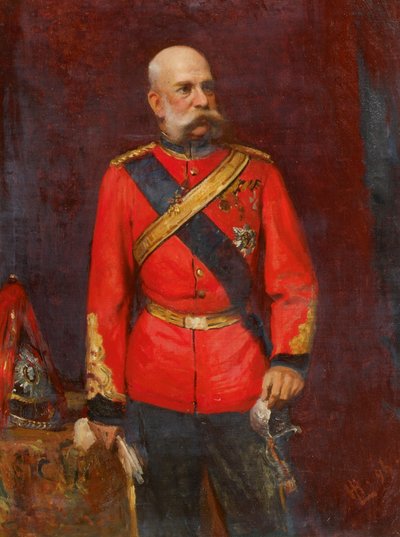 Kaiser Franz Joseph I. in englischer Regimentsuniform von Leopold Horovitz