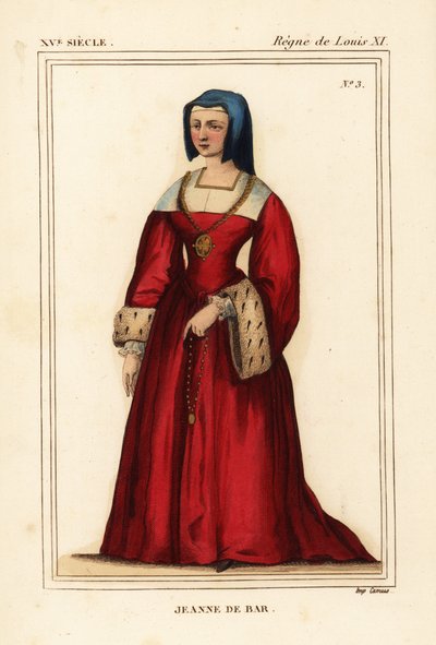 Jeanne de Bar, einzige Tochter von Robert de Bar, Ehefrau von Louis de Luxembourg von Leopold Massard