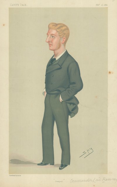Kommandant Lord Ramsay, Liverpool, 28. Februar 1880, Vanity Fair Karikatur von Leslie Matthew Ward