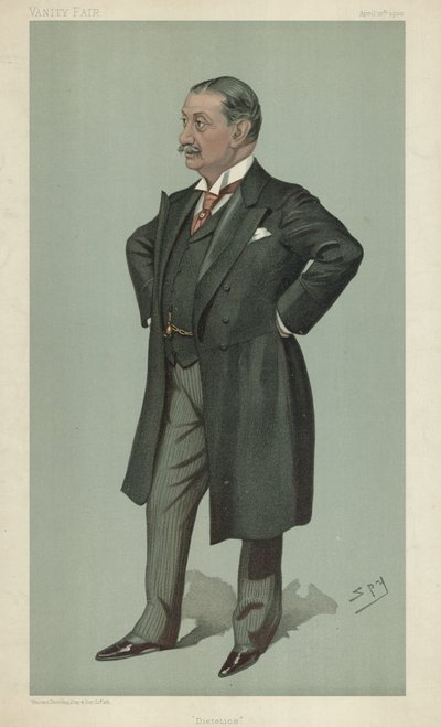 Dr. Nathaniel Edward Yorke-Davis, Diätetik, 12. April 1900, Vanity Fair Karikatur von Leslie Matthew Ward
