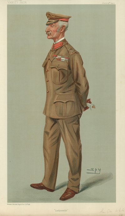 General Sir George Stuart White, Ladysmith, 14. Juni 1900, Vanity Fair Karikatur von Leslie Matthew Ward