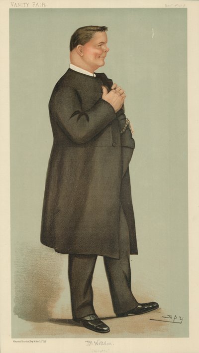 James Edward Cowell Weldon, der designierte Bischof von Kalkutta, Kalkutta, 17. November 1898, Vanity Fair Karikatur von Leslie Matthew Ward