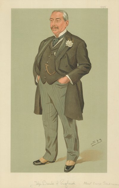 Mr. Albert George Sandeman, Die Bank von England, 12. September 1895, Vanity Fair Karikatur von Leslie Matthew Ward