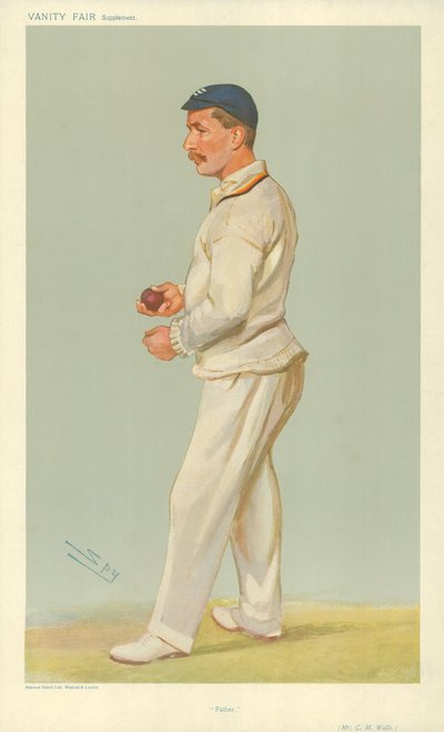 Mr. C. M. Wells, Vater, 10. Juli 1907, Vanity Fair Karikatur von Leslie Matthew Ward
