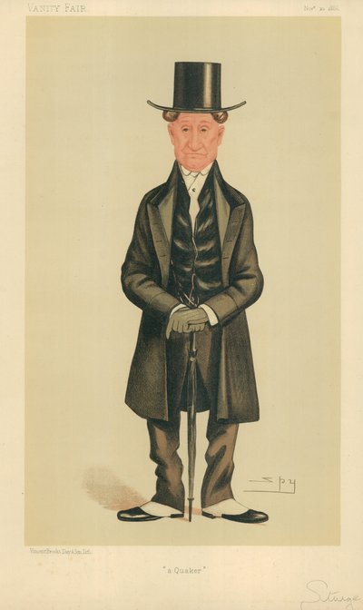Mr E Sturge, Ein Quäker, 20. November 1886, Vanity Fair Karikatur von Leslie Matthew Ward