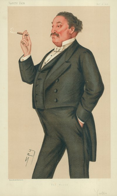 Mr. Edmund Hodgson Yates, The World, 16. November 1878, Vanity Fair Karikatur von Leslie Matthew Ward