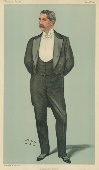 Mr. Henry White, ein diplomatischer Cousin, 2. März 1899, Vanity Fair Karikatur von Leslie Matthew Ward