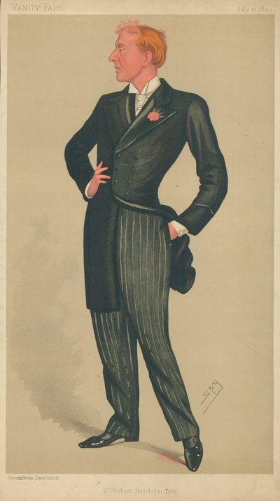 Mr. Herbert Beerbohm Tree, 12. Juli 1890, Vanity Fair Karikatur von Leslie Matthew Ward