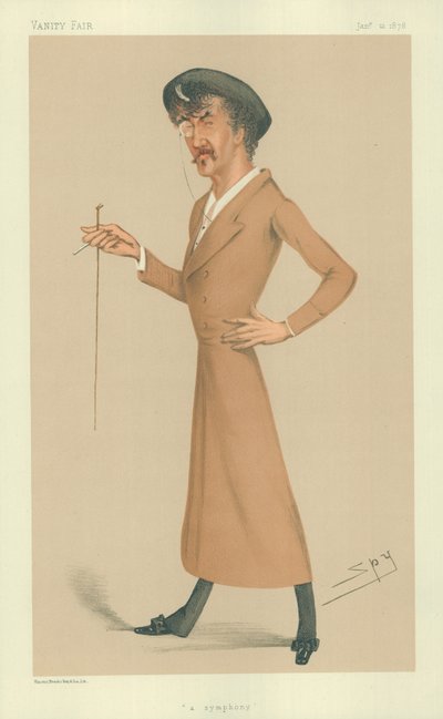 Mr. James Abbott McNeill Whistler, Vanity Fair Karikatur, 12. Januar 1878 von Leslie Matthew Ward
