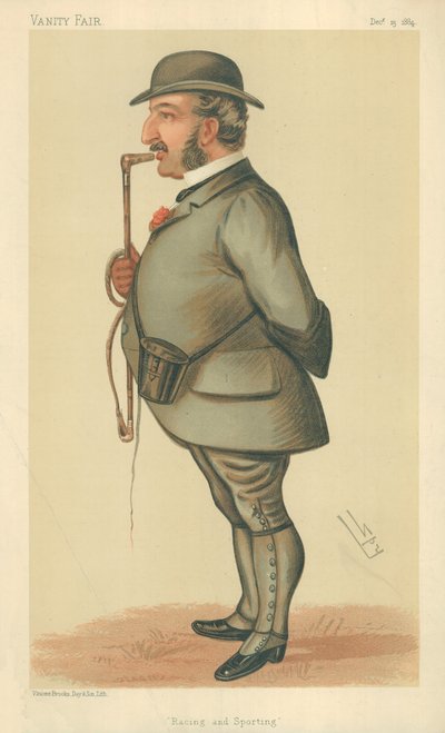 Mr. Leopold de Rothschild, Rennen und Sport, 13. Dezember 1884, Vanity Fair Karikatur von Leslie Matthew Ward