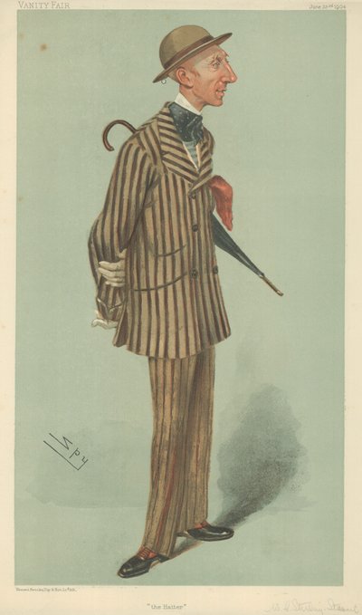 Mr. William Crawfurd Stirling-Stuart, Der Hutmacher, 23. Juni 1904, Vanity Fair Karikatur von Leslie Matthew Ward